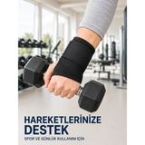 Mey İthalat Başparmak Geçişli El Bilek Desteği Ayarlanabilir Cırtlı Bileklik Bandajı Siyah - 0 - 3 Yaş - 0 - Siyah