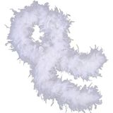 Mey İthalat® Beyaz Renk Kabarık Kalın Otriş Boa Tüy 6 Cm Genişlik 180-200 Cm Uzunluk