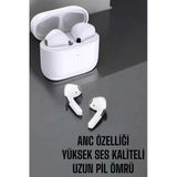 Mey İthalat® Beyaz Yeni Nesil Pro Bluetooth Kulaklık Yüksek Ses Kaliteli Anc Özelliği