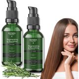 Mey İthalat Biberiyeli Saç Serumu 2'li Set Hızlı Uzama Etkili ve Dökülmeye Karşı - Organik Argan Yağı, Vitamin E, Keratin