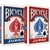 Mey İthalat Bicycle Rider Back Intl. Jumbo Endeks Oyun Kartları, Ikili Paket, Kırmızı & Mavi