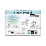 Mey İthalat® Bio Natural Bebek Bezi Fırsat Paketi 3 Beden 4-10 Kg 42 Adet