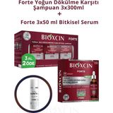 Mey İthalat Bioxcin Forte Yoğun Dökülme Karşıtı Şampuan 3X300 Ml, Bitkisel Serum 3X50 Ml, Yüz Temizleme Jeli 100 ml Set