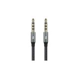Mey İthalat Bix BXAU3C Hi-Fi 3.5mm Örgülü Aux Ses Kablosu 24K Altın Kaplama, Araç Ses Sistemi, Tv, Hoparlör, Kulaklık, Dayanıklı ve Esnek Ses Kablosu 1.5 Metre