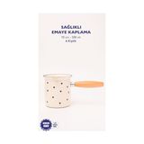 Mey İthalat Black Cupid Emaye Ahşap Saplı Cezve (500 Ml-6 Kişilik) - Renkli