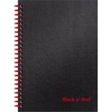 Mey İthalat Black N' Red Notebook, Dayanıklı Sert Kapak, Birinci Sınıf Optik Kağıt, Scribzee Uygulaması Uyumlu, Çevre Dostu, Spiral Cilt, 8-1/4 Inç, 70 Çift Taraflı Çizgili Çarşaf, 1 Adet (L67000)