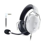 Mey İthalat Blackshark V2 x Beyaz Premium Espor Oyun Kulaklığı, 50 mm Sürücülü Kablolu Kulaklık, Pc, Mac, Ps4, Xbox One ve Switch Uyumlu, Gürültü Engelleme