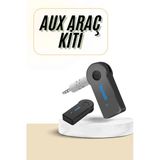 Mey İthalat® Bluetooth Araç Kiti Aux Çıkışlı Telefon Müzik Alıcı Tüm Cihazlara Uyumlu