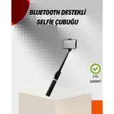 Mey İthalat® Bluetooth’lu Işıklı Selfie Çubuğu – Katlanabilir, 130 Cm