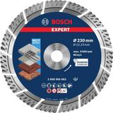 Mey İthalat Bosch Professional 1x Expert Multimaterial Elmas Kesme Diskleri (Beton, Donatılı Beton, Tuğla, Yumuşak Taş, Ø 230 Mm, Aksesuar Büyük Avuç Taşlama Makinesi)
