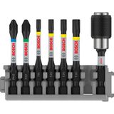 Mey İthalat Bosch Professional Accessories Accessories 7 Parçalı Tornavida Ucu Seti (Impact Control, T/pz/ph Uçlar - Uzunluk: 25 Mm, Evrensel Tutucu Quick Release, Pick And Click, Darbeli Matkap Aksesuarı)