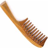 Mey İthalat Breezelike Kıvırcık Saçlar Için Saç Tarağı - Esinti Gibi Geniş Diş Sandal Ağacı Tarağı - 20,32 cm Büyük Boy Statik Olmayan Doğal Ahşap Detangling Tarağı Kadınlar ve Erkekler Için