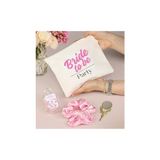 Mey İthalat Bride Ham Bez Çanta, 30 ml Kolonya, Saten Toka ve Peri Ayna Bride To Be Hediyelik Set