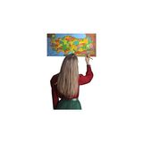 Mey İthalat Buffer Renkli Türkiye Haritası Manyetik Yapıştırıcı Gerektirmeyen Duvar Stickerı 118 cm * 56 cm