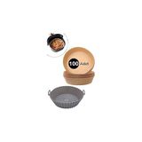 Mey İthalat Buffer Silikon Airfryer Gri Pişirme Matı 20 cm ve 100 Adet Pişirme Kağıdı
