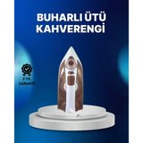 Mey İthalat® Buharlı Ütü 2200W Kireç Önleyici Self Clean Damlatmaz Kahverengi
