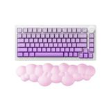 Mey İthalat Bulut Şekilli Klavye Bilek Desteği Ergonomik & Konforlu Memory Foam Kaymaz Taban Bilek Yastığı (Pembe) - Çok Renkli