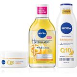Mey İthalat C Vitamini Bakım Seti, Q10 Sıkılaştırıcı Losyon 250ML, Gündüz Kremi 50ML,MAKYAJ Temizleme Suyu 400ML