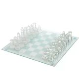 Mey İthalat® Cam Satranç Takımı 25*25Cm Vitrin