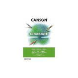 Mey İthalat Canson Mezun Beyaz Çizim 160 Gsm A3 Kağıt, Hafif Taneli, Tampon Yapıştırılmış Kısa Taraf, 30 Parlak Beyaz Çarşaf, Öğrenci Sanatçılar Için Ideal