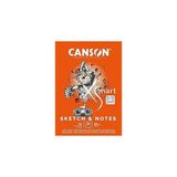 Mey İthalat Canson Xsmart Çizim Kağıdı, Beyaz, Ince Taneli, 90 G/m², Uzun Taraflı Yapışkan Blok, A4-21 x 29,7 Cm, Beyaz, 50 Yaprak