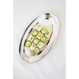 Mey İthalat Çelik 33 cm Salata Servis/sunum Tepsi Metal Tabak