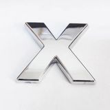 Mey Ithalat® Cemax x Harfi 3,75 cm Krom Yapışkanlı - Renkli