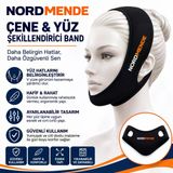 Mey İthalat® Çene Ve Yüz Şekillendirici Band - Ayarlanabilir V-Line Yüz Toparlayıcı Band - Cırt Cırtlı Esnek Yüz Bandı - Siyah