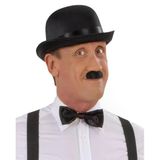 Mey İthalat® Charlie Chaplin Stil Yetişkin Şapkası – Siyah Melon Parti Şapkası