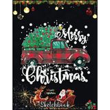 Mey İthalat Christmas Sketch Book: Buffalo Plaid Christmas Tree Vintage Red Truck Xmas Gift, 120 Pages Help You Design Your Ideas Size 8.5 x 11 Inches Sketchbook