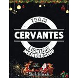 Mey İthalat Christmas Sketch Book: Cervantes Gift Funny Surname Family Tree Birthday Reunion, 120 Pages Help You Design Your Ideas Size 8.5 x 11 Inches Sketchbook