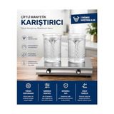 Mey İthalat Çift Karıştırıcılı Laboratuvar Manyetik Karıştırıcı, Paslanmaz Çelik, 2600 Rpm, 3l Kapasite, 20X30X4.5 cm - Çok Renkli