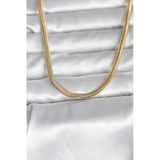 Mey İthalat® Cm 14K Gold Renk Yassı Yılan Zincir Model 45 Cm Kadın Kolye