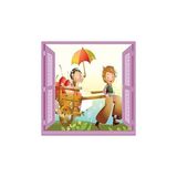 Mey İthalat Çocuk Odası Bebek Odası Pencere Poster Duvar Kağıdı At Arabası