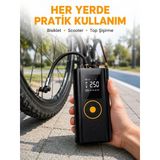 Mey İthalat® Çok Amaçlı Dijital Lastik Pompası Araç Bisiklet Top Uyumlu Yeni Nesil