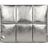 Mey İthalat Comfyable Puffy Dizüstü Bilgisayar Kılıfı 13 Inç 14 Inç, Kadınlar Için Puffer Laptop Taşıma Çantası, MacBook Air M3 2024 M2 M1 ile Uyumlu Yastık Kılıfı, MacBook Pro 13'ü 14 Inç, Pu Deri Kapak, Gümüş