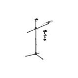 Mey İthalat Coverzone 180CM Maksimum Uzunluk Mikrofon Standı Multi Fonksiyonel 2in1 Microphone Katlanabilir Açısı Ayarlanabilir Zemin Üstü - Model 103