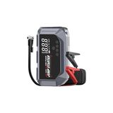 Mey İthalat Coverzone Çok Fonksiyonlu Akü Takviye Cihazı ve Hava Kompresörü | 12V Araç Jump Starter, Dijital Lastik Şişirme, LED Işık & Sos, Powerbank, Taşınabilir Acil Durum Seti | K3