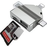 Mey İthalat Coverzone USB Otg Kart Okuyucu Micro USB Type-C ve Lightning Uçlu Telefon Pc Bilgisayar ve Notebook Uyumlu Mikro Sd Kart Okuyucu ZR591