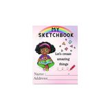 Mey İthalat Cute African American Drawing/sketchbook, 8.5X11 100 Pages For Girls