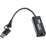 Mey İthalat Dark Dk Nt U3GLAN USB 3 To Ethernet Çevirici Dönüştürücü Adaptör (Gigabit Destekli)
