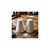 Mey İthalat Deconox 2'li Porselen Tuzluk ve Karabiberlik Seti - Yumuşak Hatlı Minimalist Beyaz Sofra Baharatlık Takımı Ergonomik Masaüstü Tuzluk (5,7 x 7,9 Cm)