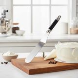 Mey İthalat Deconox 32 cm Siyah Çelik Pasta Sıvama Spatulası - Profesyonel Krema, Ganaj ve Hamur Spatulası