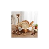Mey İthalat Deconox Bambu Lüx Kare Orta Boy Ekmeklik-Meyvelik 20CM, Bambu Ekmeklik Kare Orta Boy 20CM