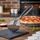 Mey İthalat Deconox Paslanmaz Çelik Pizza Dilimleyici ve Kesici - Ergonomik Saplı Profesyonel Hamur Kesme Bıçağı - Parmak Koruyuculu Keskin Döner Bıçak
