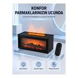 Mey İthalat Dekoratif Şömine Görünümlü Nemlendirici Uzaktan Kumandalı Renkli LED Işıklı Difüzör