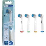 Mey İthalat Denthauz Sensetive - Ekstra Yumuşak Oral-B Uyumlu Diş Fırçası Başlığı - 4 Adet Yedek Başlık
