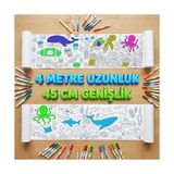 Mey İthalat Dev Rulo Boyama Kağıdı Okyanus Macerası 4 Metre Genişlik, 45 cm - Çok Renkli - Standart - Otomatik