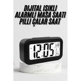 Mey Ithalat® Dijital Masa Saati Termometre Takvim LED Ekran Pilli Ev Ofis Masası