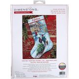 Mey İthalat Dimensions 70-08995 Tatil Geleneği Kendin Yap Kişiselleştirilebilir Noel Kanaviçe Çorap Seti, 40 cm L, 14 Adet Açık Mavi Aida, Çeşitli